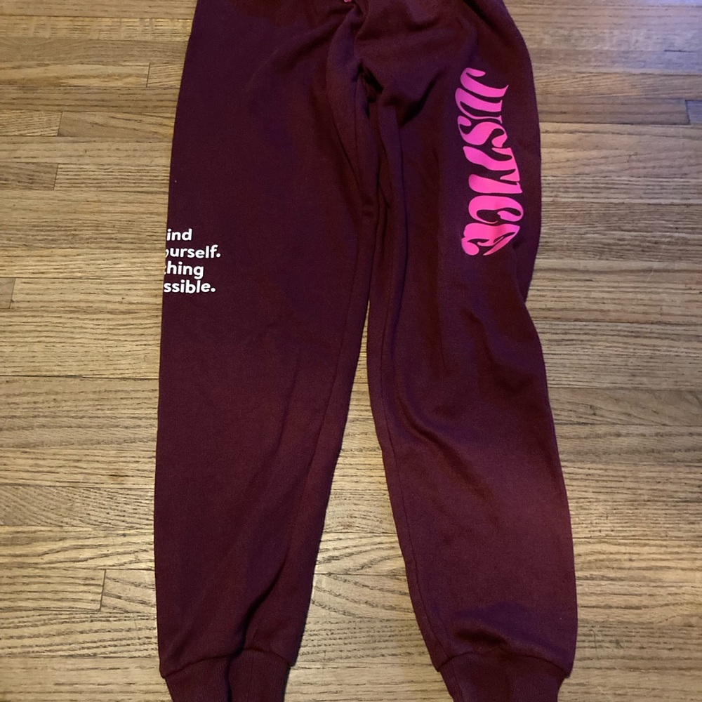 Girl Justice sweat pants size large 12/14 great condition